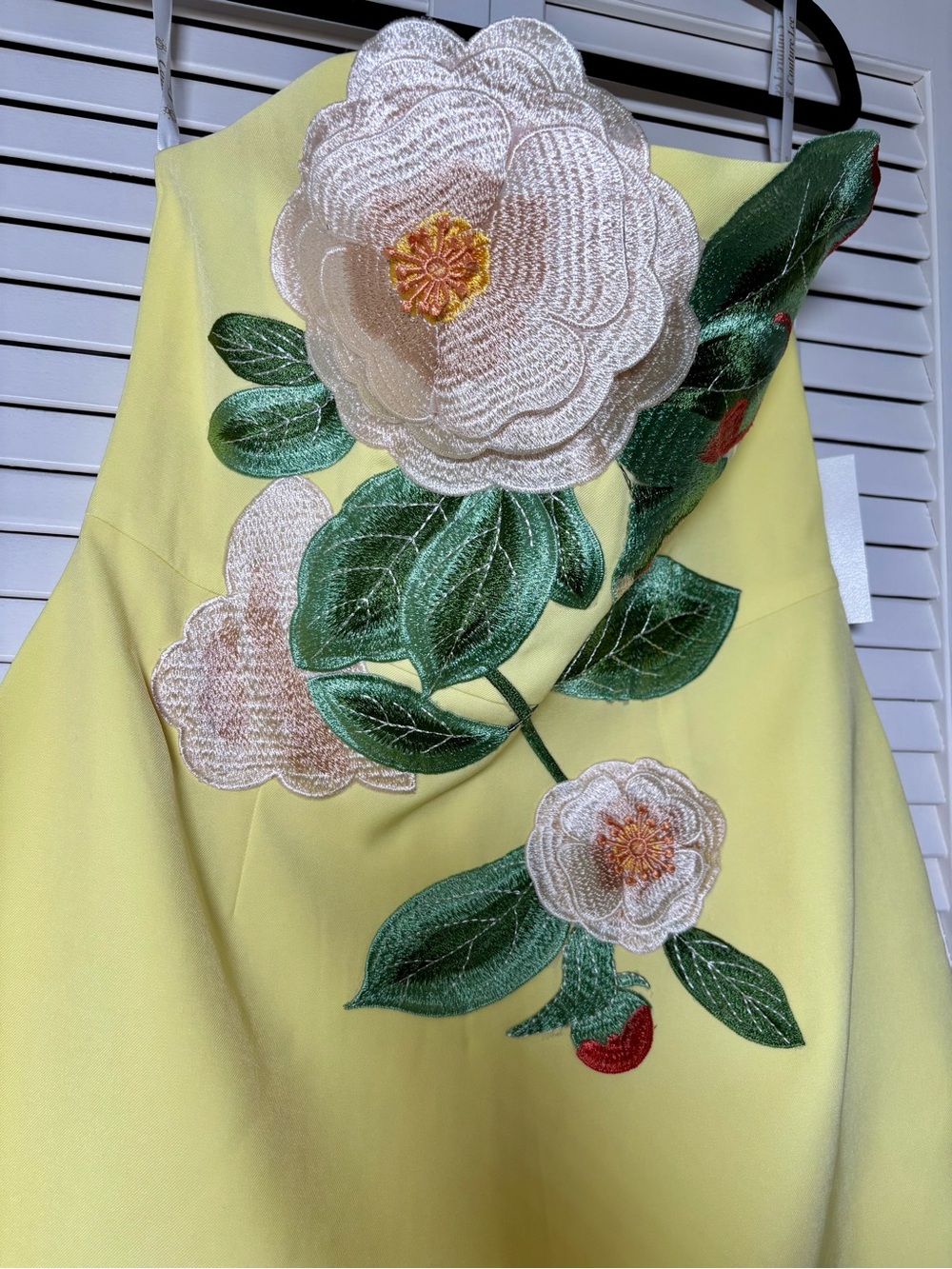 NWT Bella Barnett Doris Elegant Tailored Strapless 3D Floral Embroidered Dress L - Picture 8 of 9